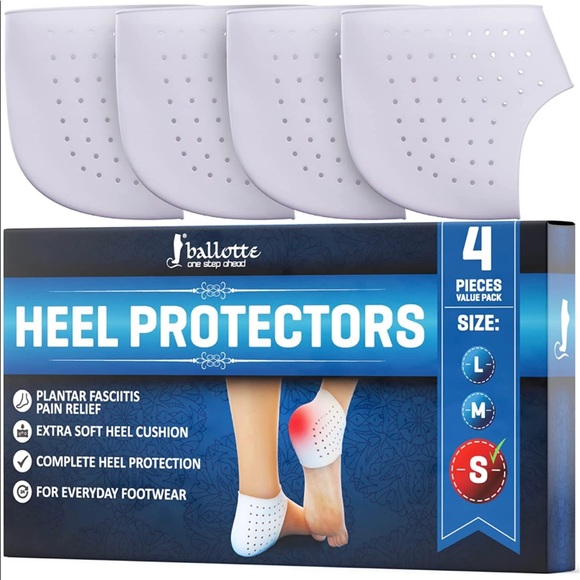 Ballotte, Gel/Silicone Heel Protectors, 4 pieces, Size Small - Picture 1 of 8